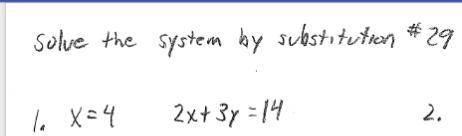 Please help me! its about solving system by substitution