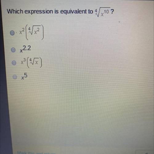 Which expression is equivalent to 4
10?