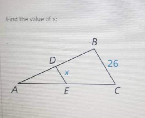 Find the value of x: