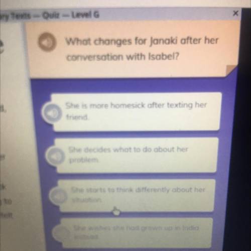 What changes for jankai after her conversation with Isabel