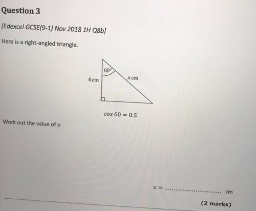 Work out the angle of x