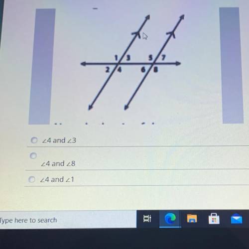 Which is the corresponding angle