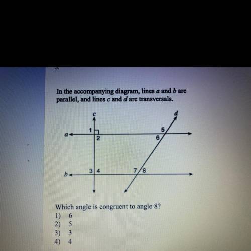 Which angle is congruent to angle 8?