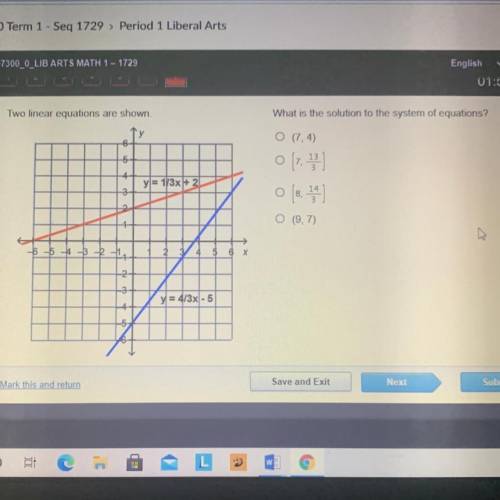 Please HELP me!
What is the solution to the system of equations?