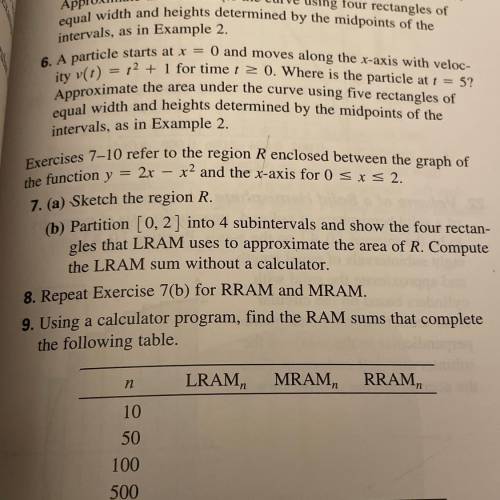 Calculus, I need help with 7 and 8 please