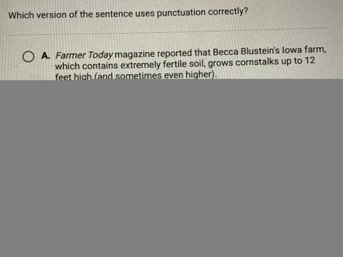 Which version of the sentence uses punctuation correctly?