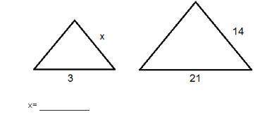 Given the similar figures below, determine the value of x.