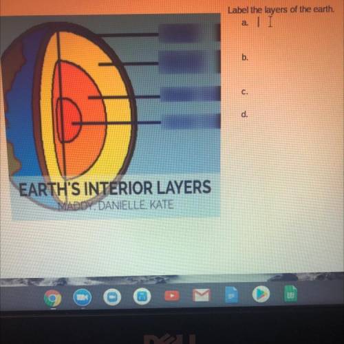 Label the layers of the earth
