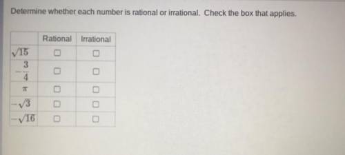 I need help please rational or irrational question