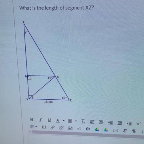 What is the length of segment XZ? Show all work