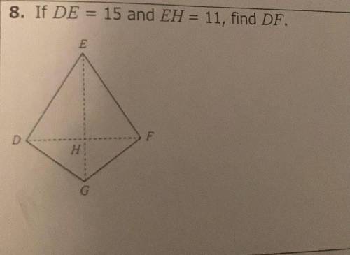 DE= 15 EH= 11 , find DF**