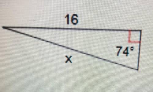 Consider this right triangle. Find the value of x. Round to the nearest tenth.
