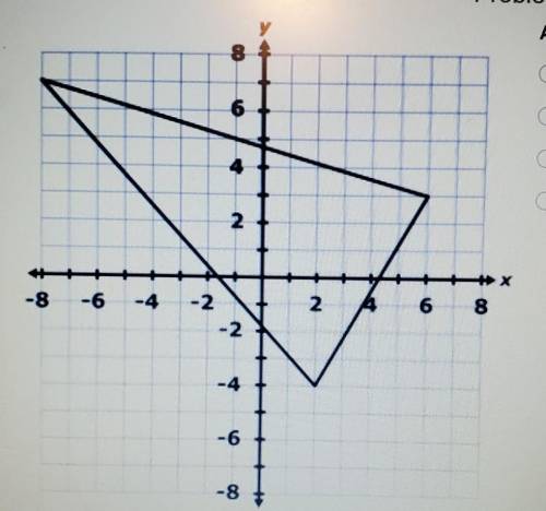 A triangle is shown on the coordinate plane below.

a. 31.0 unitsb. 34.0c. 37.5 unitsd. 40.4 units