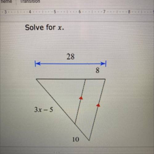 Solve for x. (Show ur work)