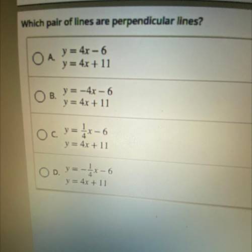 Which are pairs of perpendicular lines?