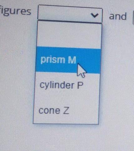Prism M and pyramid N have the same base area and the same height. Cylinder P and prism Q have the