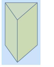 Identify this prism and describe it using the following vocabulary terms: base, edge, face, and ver