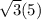 \sqrt{3} (5)