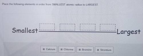 rank the following elements by atomic radius