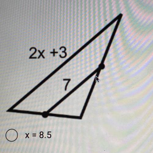 Solve for X 
If you have 2x+3