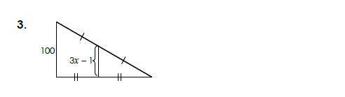 Find X(midsegment of a triangle) picture attached