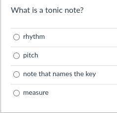 What is a tonic note?