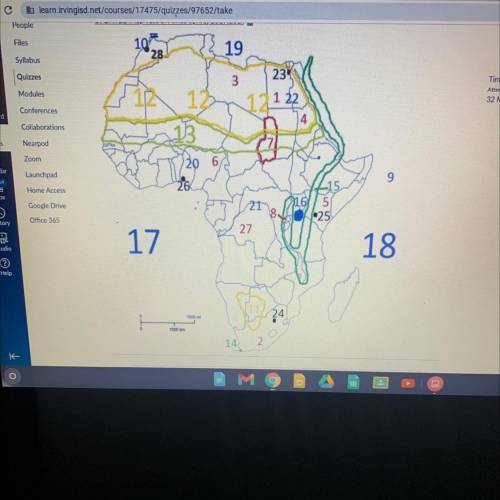 Can anyone help me with this African map test? Pleasee