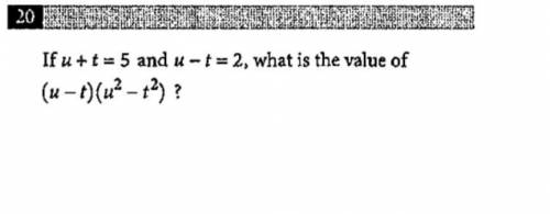 What is the value of (u-t)(u^2-t^2)?