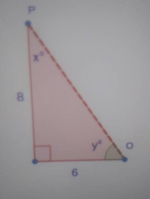 (07.01 HC Use the image below to answer the following question. Find the value of sin x° and cos yº