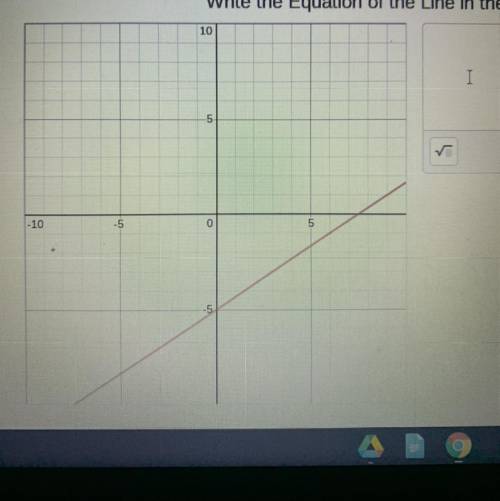 What is the equation of the line ?
