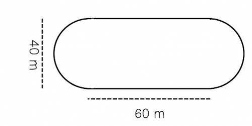 How many square meters are enclosed in the track?