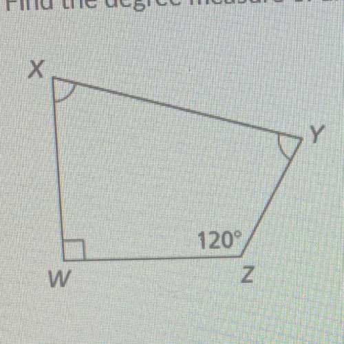 Find the degree measure of angle Y.