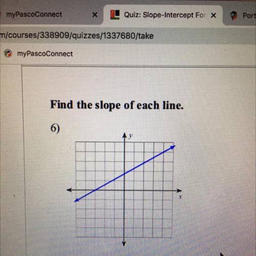 Find the slope of each line.
6)