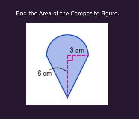 Find are of the composite figure.