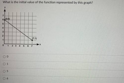 What is the initial value of the function represented by this graph?