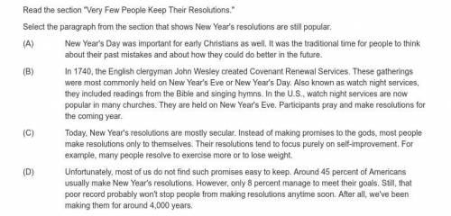 Select the paragraph from the section that shows New Year's resolutions are still popular.