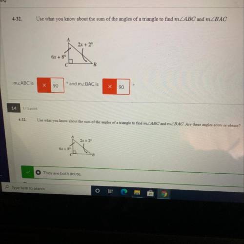 4-32.
Find the angles for ABC and BAC. 
Pls help?