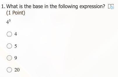 What is the base in the following expression?