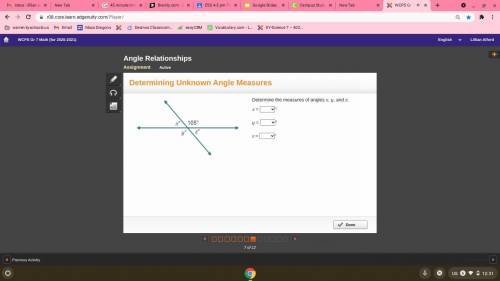 PLS Determine the measures of angles x, y, and z:

2 lines intersect to form 4 angles. Clockwise,