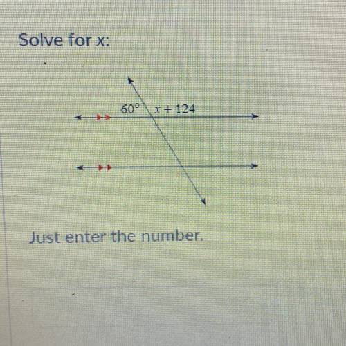 Solve for x:
600
x + 124
Just enter the number.