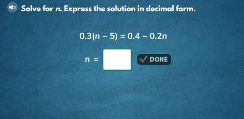 Solve for N. Express the solution in decimal form.