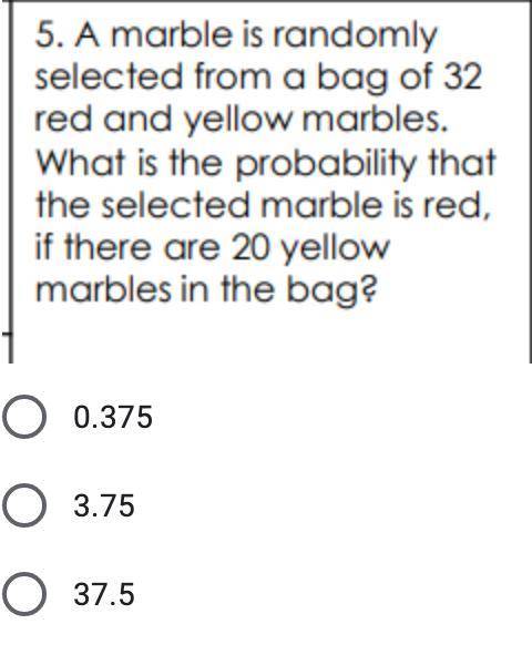 (BRAINLIEST) and more in the description.

Question: A marble is randomly selected from a bag of 3