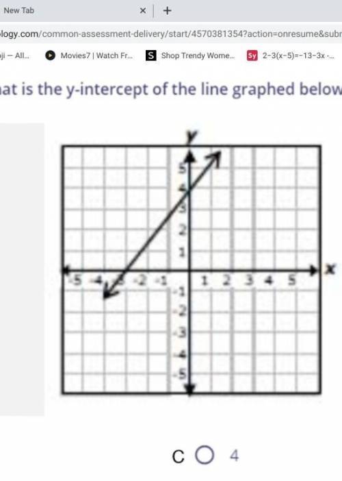 What is the y-intercept of the line graphed below