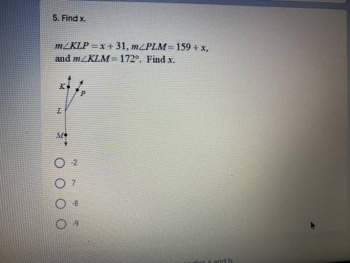 Find x in this problem.