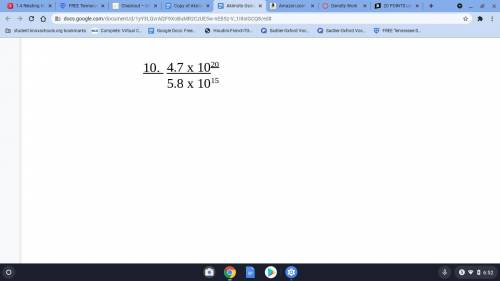 Use scientific notation to solve