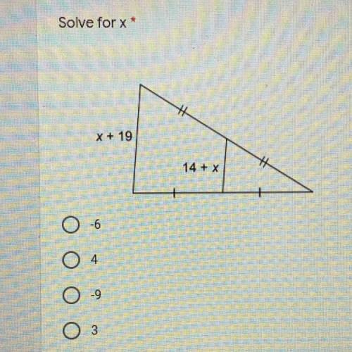 Solve for x*
X+ 19
14 + x