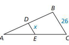 What is the midsegment for triangle ABC?
A) 26
B) 13
C) 8
D) 4