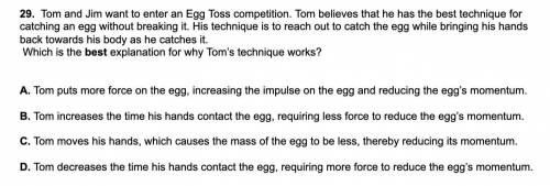 Which is the best explanation for why Toms technique works ?