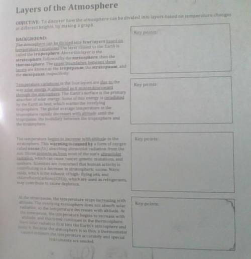 Layers of the Atmosphere

OBJECTIVE: To discover how the atmosphere can be divided into layers bas