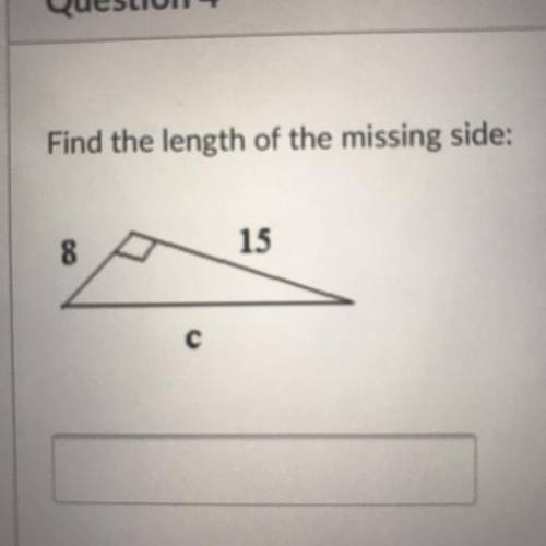Find the length of the missing side